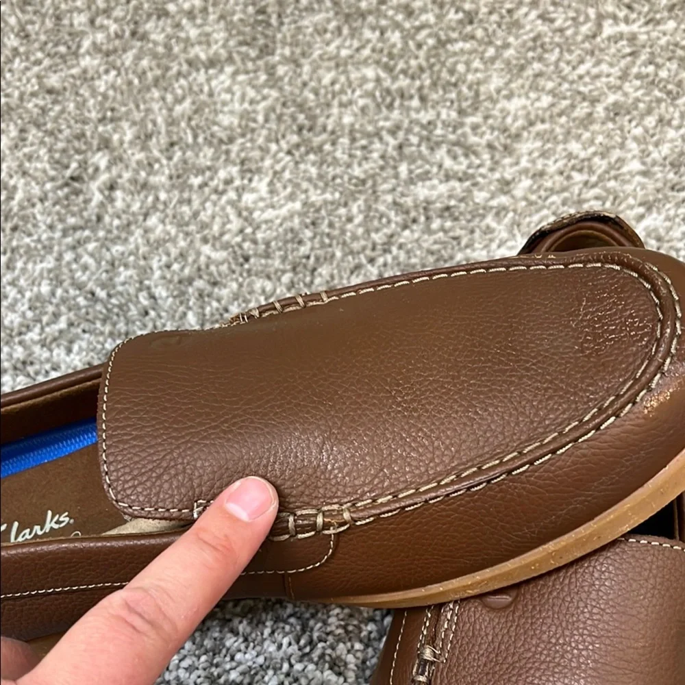 Clarks Men's Brown Loafers NWOT see pics and description for blemishes
